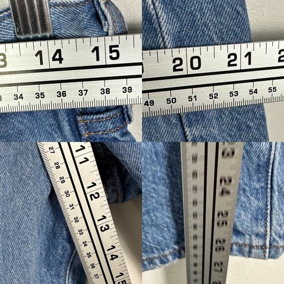 Free People Levis Icon Wedgie Jeans Size 30 Blue Denim Button Fly High Rise Boho - Picture 14 of 15